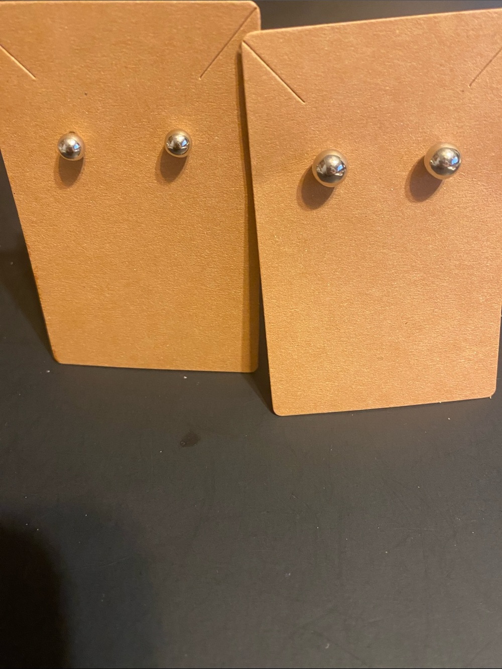 Simple Silver Ball Stud Earrings - Minimalist Pair